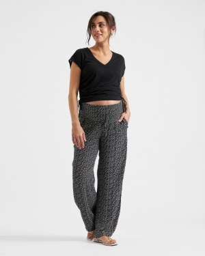 ZIGGY RUCHED TEE BLACK