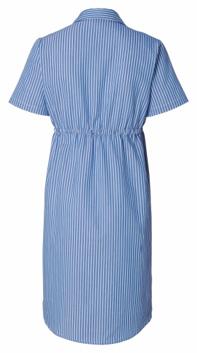 JAEDA STRIPE NURSING DRESS N193 CORNFLOWER