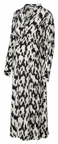 KIKI NURSING DRESS LS N331 WAVY BLACK