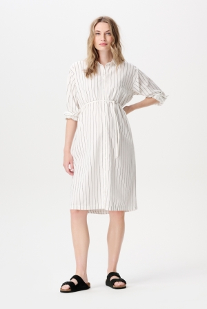 DIEGO NURSING DRESS LS N341 CREAM THIN