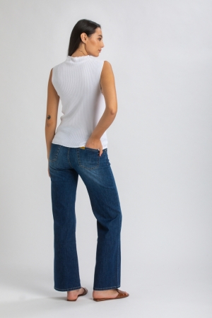 DAD JEANS WA01 DARK BLUE