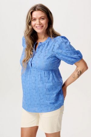KARLIJN BLOUSE NURSING SS N193 CORNFLOWER