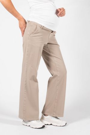 PANTS COTTON WIDE LEG 050 SAND
