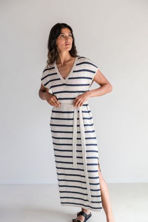 JOANNE HEAVY KNIT MAXI DRESS 02 ECRU