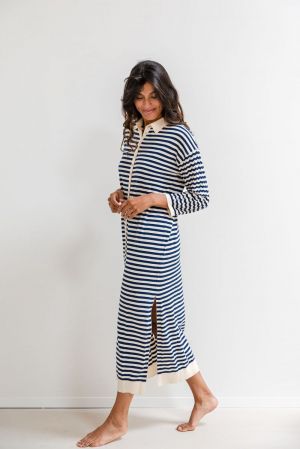 JOANNE KNITTED MAXI DRESS 04 MARINE