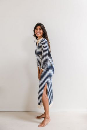 JOANNE KNITTED MAXI DRESS 04 MARINE