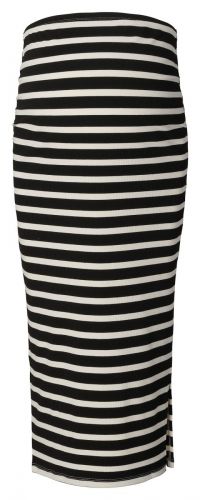 VIJA RIB SKIRT OTB STRIPE P090 BLACK