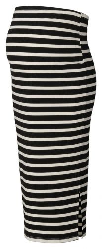VIJA RIB SKIRT OTB STRIPE P090 BLACK