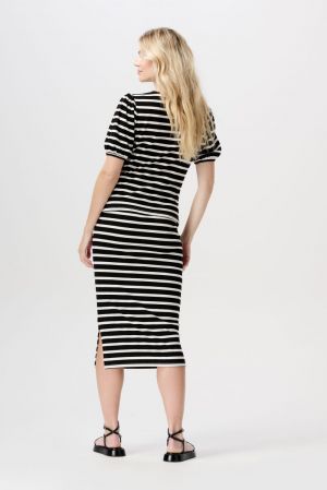 VIJA RIB SKIRT OTB STRIPE P090 BLACK