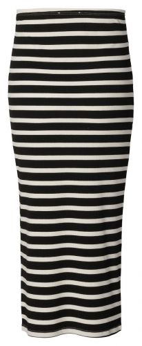 VIJA RIB SKIRT OTB STRIPE P090 BLACK