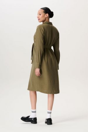 VEJEN NURSING DRESS LS 9526 P981 DARK