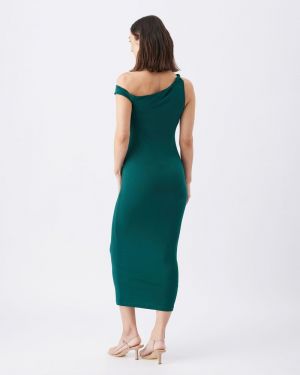 CORA OFF SHOULDER DRESS JADE