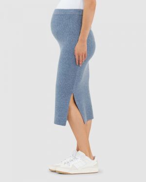 DANI KNIT SKIRT DENIM MARLE