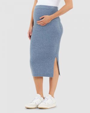 DANI KNIT SKIRT DENIM MARLE
