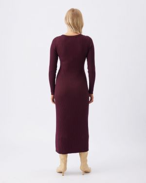 EDEN KNIT NURSING DRESS MAROON