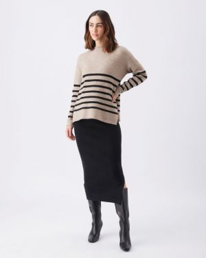 GERRIE NURSING KNIT MOCHA/BLACK