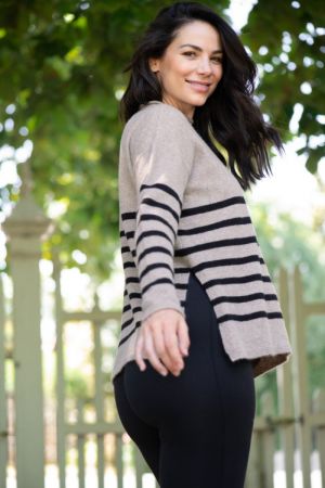 GERRIE NURSING KNIT MOCHA/BLACK