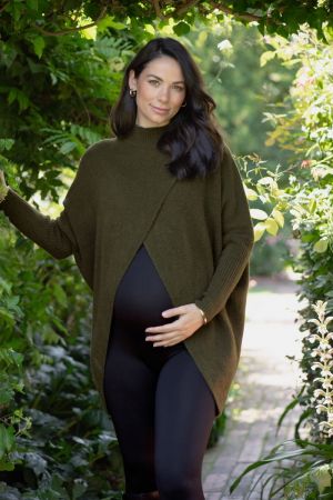 HALLIE CROSS OVER KNIT KHAKI