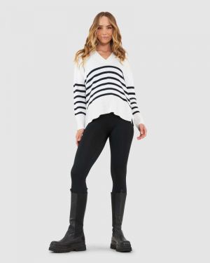 HANNA NURSING KNIT WHITE/NABY