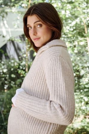 LAYLA ZIP THROUGH KNIT OAT MARLE