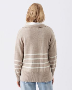 LORI NURSING KNIT LATTE/CHALK