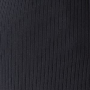 OFF SHOULDER RIB TOP BLACK