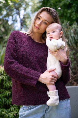 THEO COSY KNIT BURGUNDY