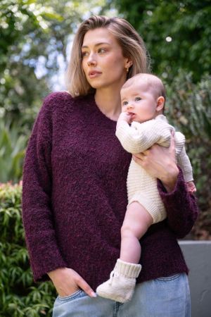 THEO COSY KNIT BURGUNDY