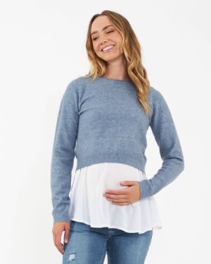 SANDY DETACHABLE NURSING KNIT DENIM MARLE