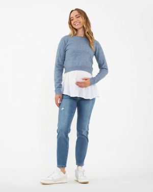 SANDY DETACHABLE NURSING KNIT DENIM MARLE