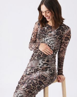 SAVANNAH MESH DRESS LATTE