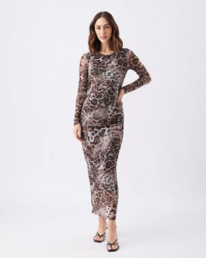 SAVANNAH MESH DRESS LATTE
