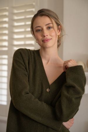 TULLY KNIT CARDIGAN KHAKI