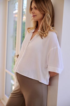 FARRAH CROP SHIRT WHITE