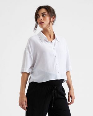 FARRAH CROP SHIRT WHITE