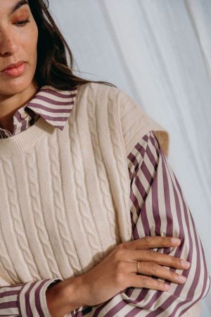 DONNA KNITWEAR TOP 02 LATTE