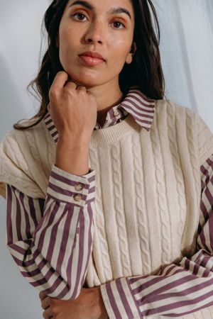 DONNA KNITWEAR TOP 02 LATTE