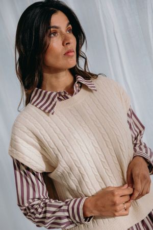 DONNA KNITWEAR TOP 02 LATTE