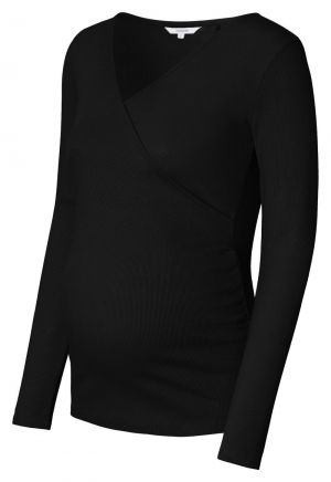 SARA NURSING RIB TOP LS 1060 P090 BLACK