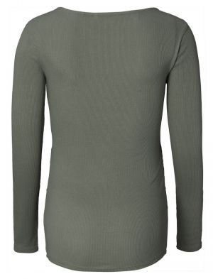 SARA NURSING RIB TOP LS 9535 P627 OLIVE