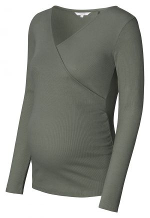 SARA NURSING RIB TOP LS 9535 P627 OLIVE
