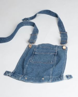CHARLIE DUNGAREE TOP MID BLUE
