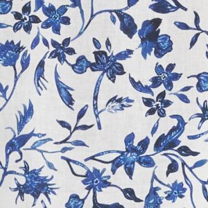 BELLA LINEN DRESS WHITE/LAPIS