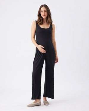 BOBBY RIB JUMPSUIT BLACK
