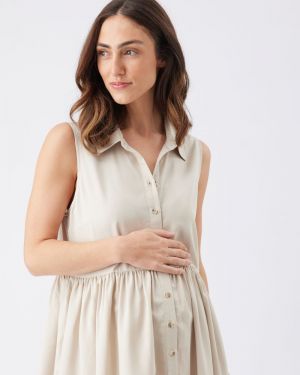 CHLOE TENCEL DRESS SAND