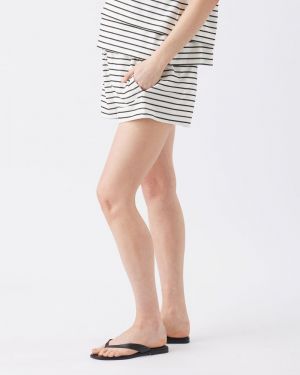 JADE STRIPE SHORT WHITE/BLACK