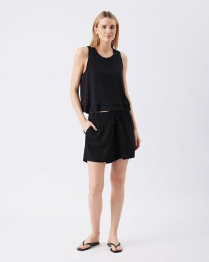 LOIS NURSING TOP BLACK