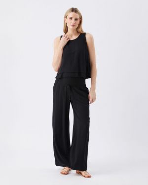 MARLOW SHIRRED PANT BLACK