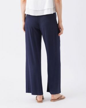 MARLOW SHIRRED PANT NAVY