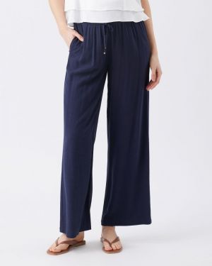 MARLOW SHIRRED PANT NAVY